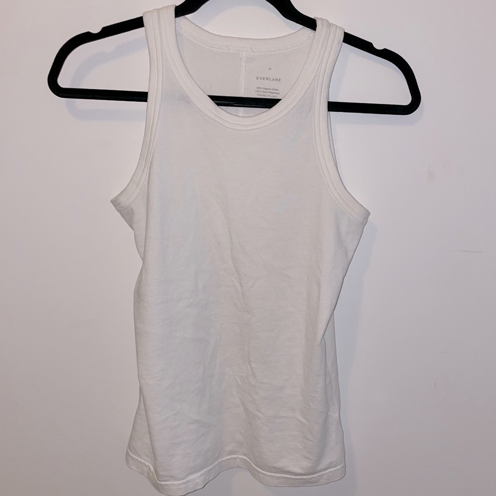 Everlane White Racerback Tank